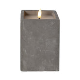 Szürke cement tégelyben kialakított LED gyertya.